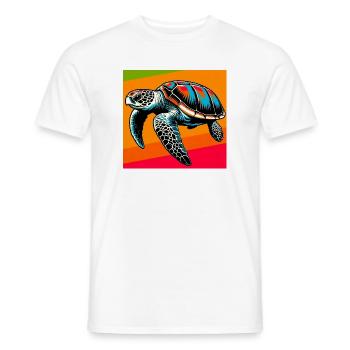 turtle - Men's T-Shirt - white - Front - AI Model Male 178 dark (178cm)