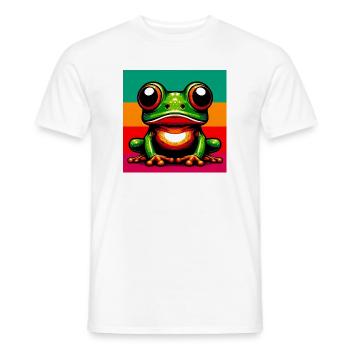 frog - Men's T-Shirt - white - Front - AI Model Male 178 dark (178cm)