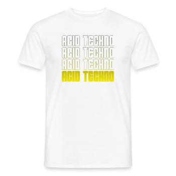 Acid Techno Wiederholung Gradient - Männer T-Shirt - Weiß - Vorne - AI Model Male 178 dark (178cm)