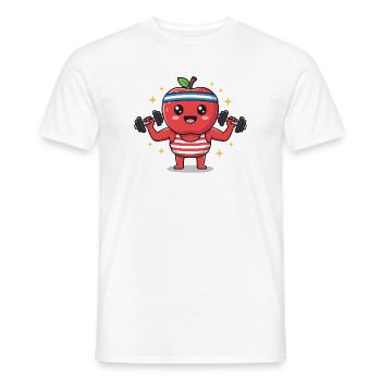 Cartoon Fitness Obst Sport Kunstwerk - Männer T-Shirt - Weiß - Vorne - AI Model Male 178 dark (178cm)