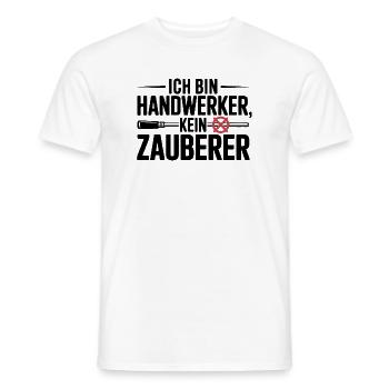 Ich bin Handwerker, kein Zauberer - Männer T-Shirt - Weiß - Vorne - AI Model Male 178 dark (178cm)