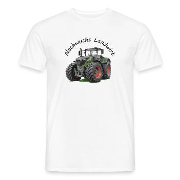 Nachwuchs Landwirt – Bauernhof Traktor Kinder Baby - Männer T-Shirt - Weiß - Vorne - AI Model Male 178 dark (178cm)