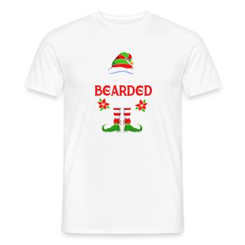 Elfe Elf Weihnachtsgeschenk Bart Bärtig Friseur - Männer T-Shirt - Weiß - Vorne - AI Model Male 178 dark (178cm)