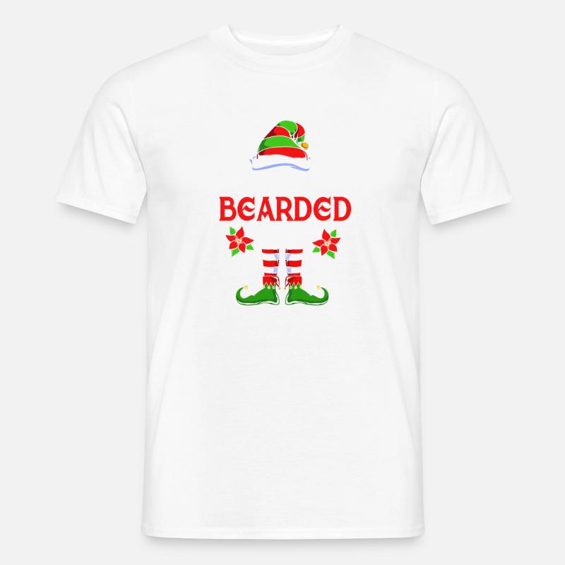 Elfe Elf Weihnachtsgeschenk Bart Bärtig Friseur - Männer T-Shirt - Weiß