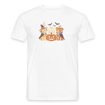 Pumpkin Halloween Dogs - Men's T-Shirt - white - Front - AI Model Male 178 dark (178cm)