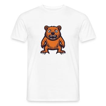 Biber Halloween Comic Lustig - Männer T-Shirt - Weiß - Vorne - AI Model Male 178 dark (178cm)