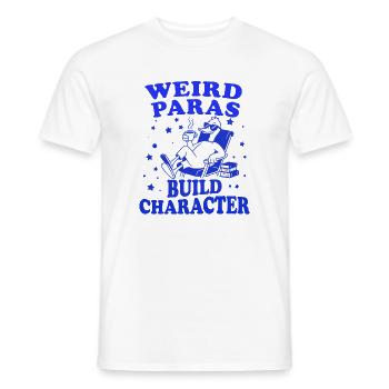 Weird Paras Build Personnage paraprofessionnel oie - T-shirt homme - blanc - Devant - AI Model Male 178 dark (178cm)