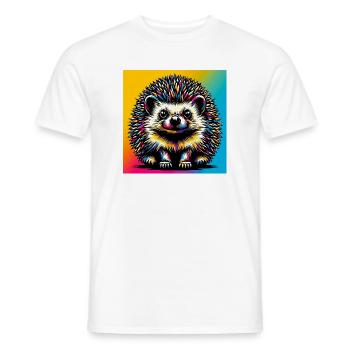 hérisson - T-shirt homme - blanc - Devant - AI Model Male 178 dark (178cm)