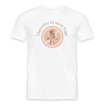 Glutenfrei ist mein Yoga - Männer T-Shirt - Weiß - Vorne - AI Model Male 178 dark (178cm)