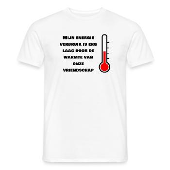 Faible consommation d’énergie grâce à l’amitié - T-shirt homme - blanc - Devant - AI Model Male 178 dark (178cm)