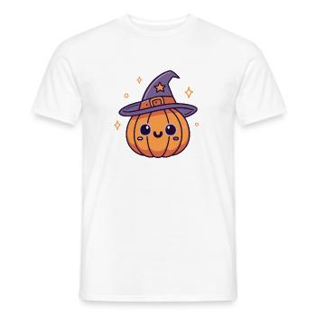 Adorable Witch Pumpkin - Men's T-Shirt - white - Front - AI Model Male 178 dark (178cm)