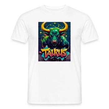 Stier - Männer T-Shirt - Weiß - Vorne - AI Model Male 178 dark (178cm)