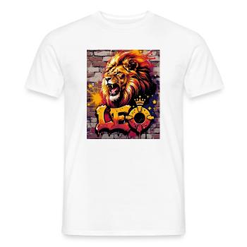 Leo - Men's T-Shirt - white - Front - AI Model Male 178 dark (178cm)