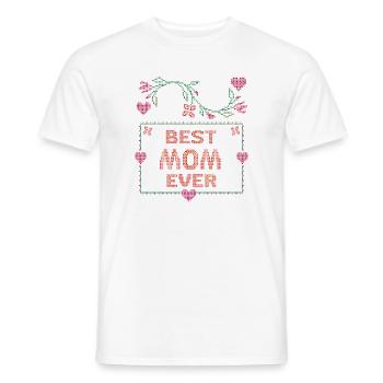 Best Mom - Men's T-Shirt - white - Front - AI Model Male 178 dark (178cm)