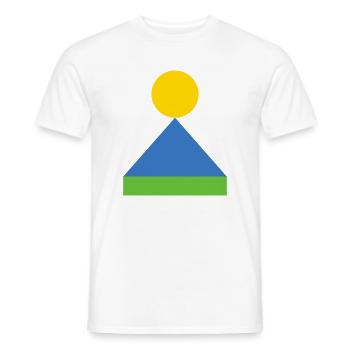 Geometric Triangle Sunrise - Men's T-Shirt - white - Front - AI Model Male 178 dark (178cm)