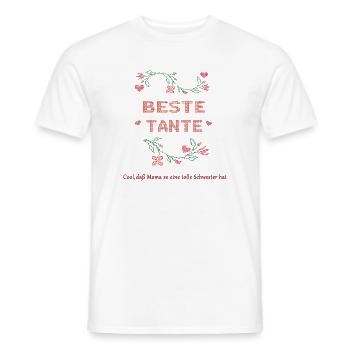 Meilleure tante - T-shirt homme - blanc - Devant - AI Model Male 178 dark (178cm)