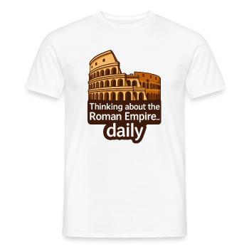 Roman Empire Daily - Men's T-Shirt - white - Front - AI Model Male 178 dark (178cm)