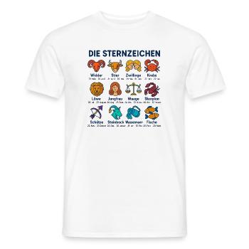Die Sternzeichen - Männer T-Shirt - Weiß - Vorne - AI Model Male 178 dark (178cm)