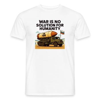 La guerre n’est pas une solution - T-shirt homme - blanc - Devant - AI Model Male 178 dark (178cm)