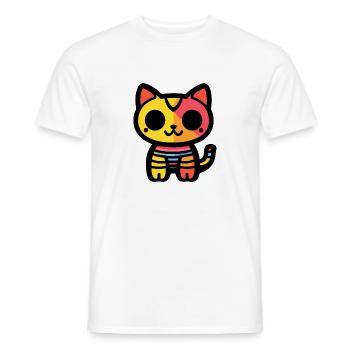 Katze Halloween Zombie - Männer T-Shirt - Weiß - Vorne - AI Model Male 178 dark (178cm)