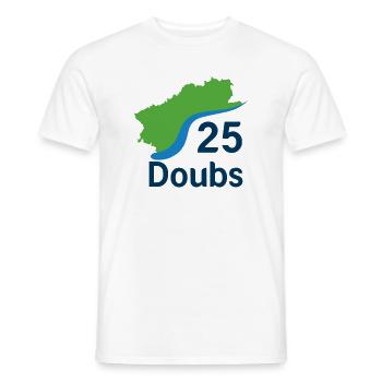 Doubs 25 - T-shirt homme - blanc - Devant - AI Model Male 178 dark (178cm)