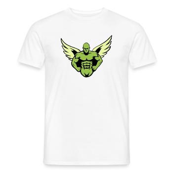 Die Kraft des geflügelten Gladiators - Männer T-Shirt - Weiß - Vorne - AI Model Male 178 dark (178cm)