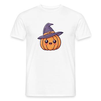 Kawaii Hexe Kürbis - Männer T-Shirt - Weiß - Vorne - AI Model Male 178 dark (178cm)