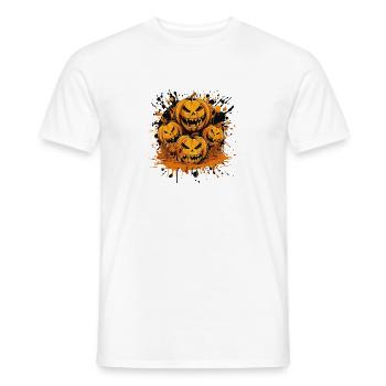 Spooky pumpkin troupe in splash style - Men's T-Shirt - white - Front - AI Model Male 178 dark (178cm)