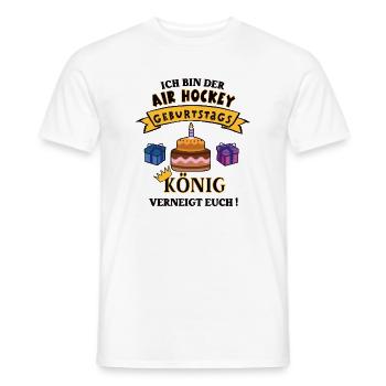 Air Hockey King Birthday Player Coach Geb - Men's T-Shirt - white - Front - AI Model Male 178 dark (178cm)