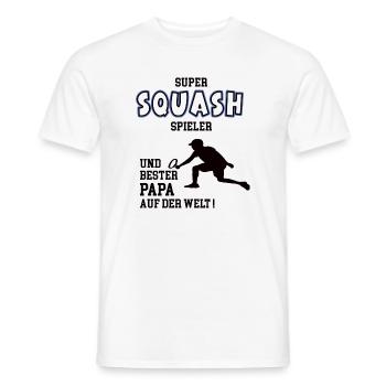 Squash Spieler Squasher Papa Vater Mann - Männer T-Shirt - Weiß - Vorne - AI Model Male 178 dark (178cm)