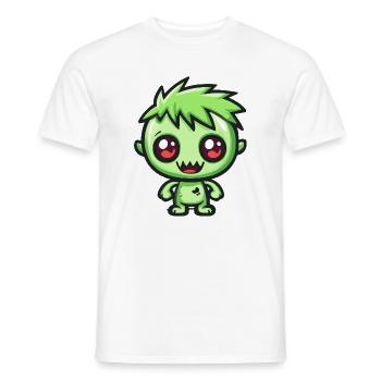 Zombie Halloween Bande dessinée effrayante - T-shirt homme - blanc - Devant - AI Model Male 178 dark (178cm)