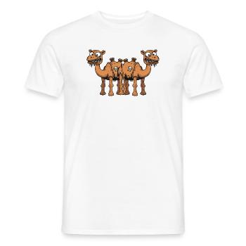 Équipe d’Halloween Chameau Drôle - T-shirt homme - blanc - Devant - AI Model Male 178 dark (178cm)
