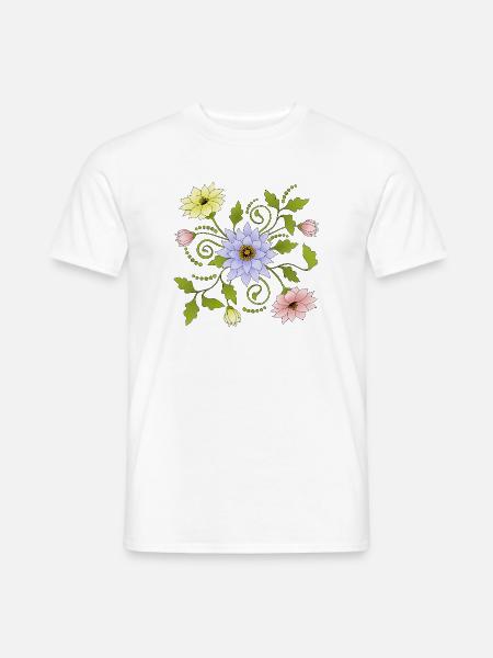 Blumen - Männer T-Shirt - Weiß