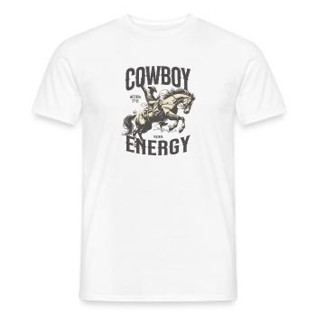  Vintage Cowboys and Tequila Shirt Retro Western - Männer T-Shirt - Weiß - Vorne - AI Model Male 178 dark (178cm)