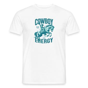  Vintage Cowboys and Tequila Shirt Retro Western - Männer T-Shirt - Weiß - Vorne - AI Model Male 178 dark (178cm)
