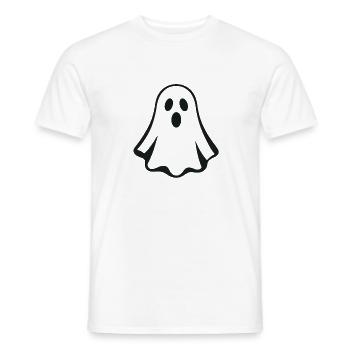 Ghost - Halloween - Haunted House - Men's T-Shirt - white - Front - AI Model Male 178 dark (178cm)