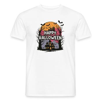 Halloween Haunted Fantasy - Men's T-Shirt - white - Front - AI Model Male 178 dark (178cm)