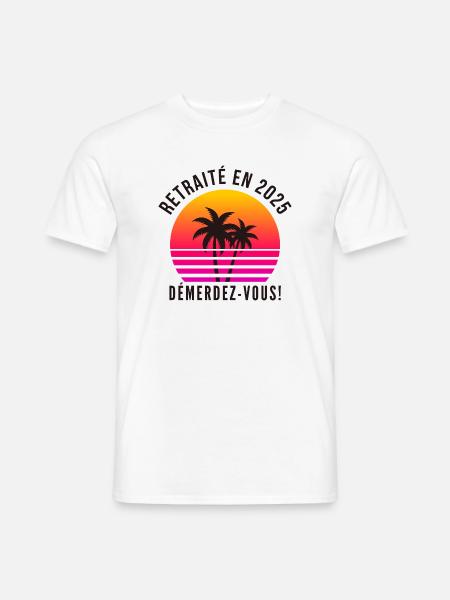 Retired in 2025, Humour retires - Men's T-Shirt - white