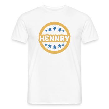 Vorname Hennry - Männer T-Shirt - Weiß - Vorne - AI Model Male 178 dark (178cm)