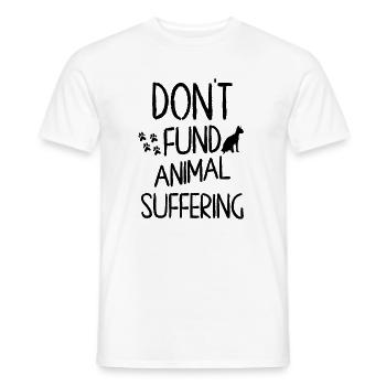 Sphynx Cat Don't Fund Animal Suffering Advocacy  - Men's T-Shirt - white - Front - AI Model Male 178 dark (178cm)