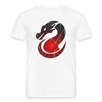 Red Dragon with Split Texture - Men's T-Shirt - white - Front - AI Model Male 178 dark (178cm)