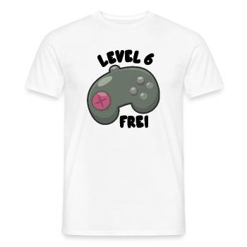 Level 6 Controller 6.Geburtstag Geburtstagsparty - Männer T-Shirt - Weiß - Vorne - AI Model Male 178 dark (178cm)