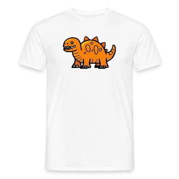 Dinosaure stégosaure Halloween Drôle - T-shirt homme - blanc - Devant - AI Model Male 178 dark (178cm)
