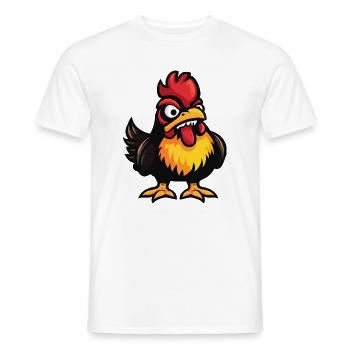 Rooster Halloween Zombie - Men's T-Shirt - white - Front - AI Model Male 178 dark (178cm)