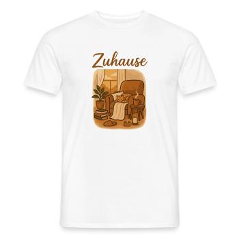 Zuhause Gemütliches Wohnzimmer - Männer T-Shirt - Weiß - Vorne - AI Model Male 178 dark (178cm)