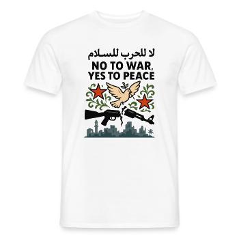 Ja zum Frieden - T-shirt homme - blanc - Devant - AI Model Male 178 dark (178cm)