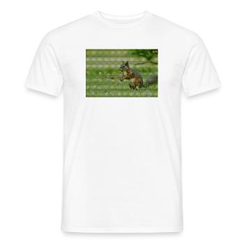 Eichhörnchen Wald Muster - Männer T-Shirt - Weiß - Vorne - AI Model Male 178 dark (178cm)