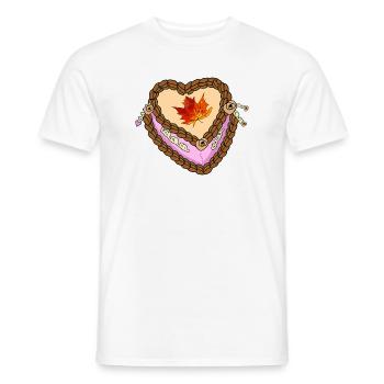 Autumn Creamals Heart Sweet - Men's T-Shirt - white - Front - AI Model Male 178 dark (178cm)