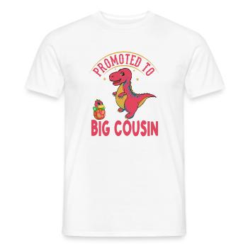 Befördert zum großen Cousin-T-Rex-Dinosaurier - Männer T-Shirt - Weiß - Vorne - AI Model Male 178 dark (178cm)