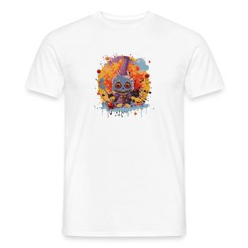 Farbenfroher Clown mit Zylinder - Männer T-Shirt - Weiß - Vorne - AI Model Male 178 dark (178cm)